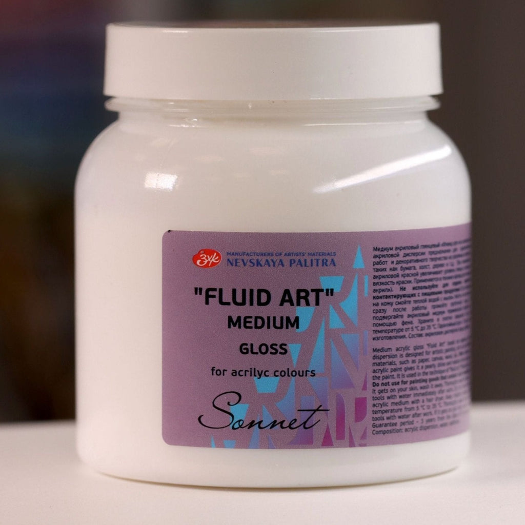 Acrylic Gloss Medium for Fluid-Art // 220 ml in jar // by Sonnet - Artish