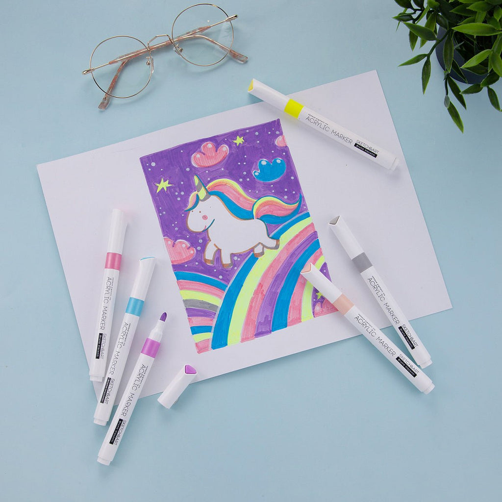 Acrylic markers // "Pastel", set of 6 colours // by Sketch&Art - Artish