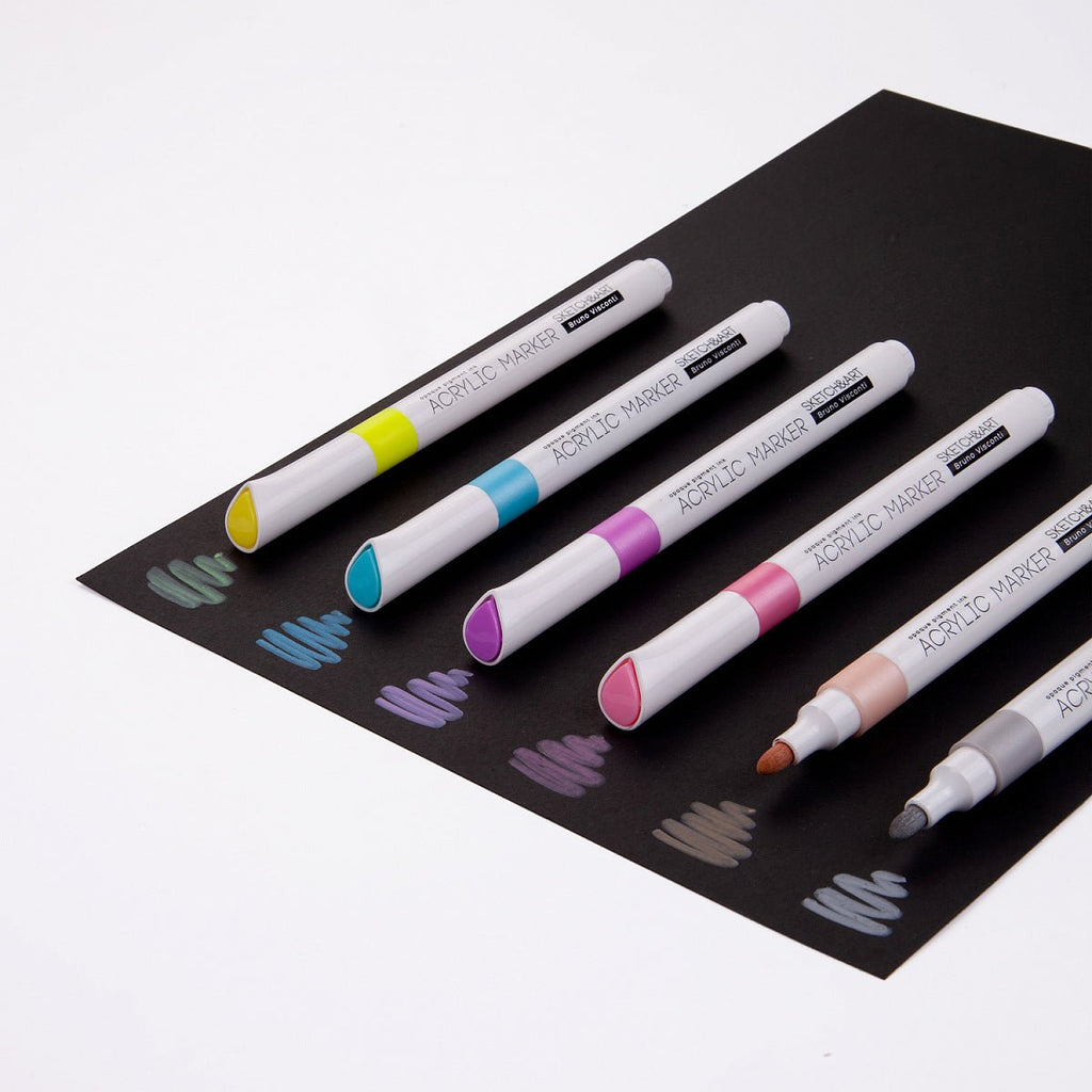 Acrylic markers // "Pastel", set of 6 colours // by Sketch&Art - Artish