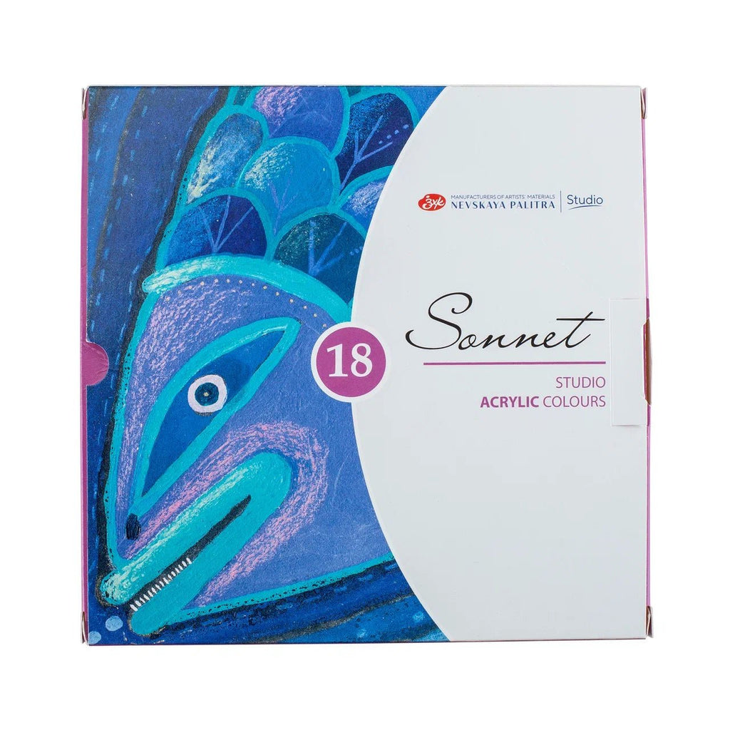 Acrylic paint set // 18 colors in 10 ml tubes // by Sonnet - Artish