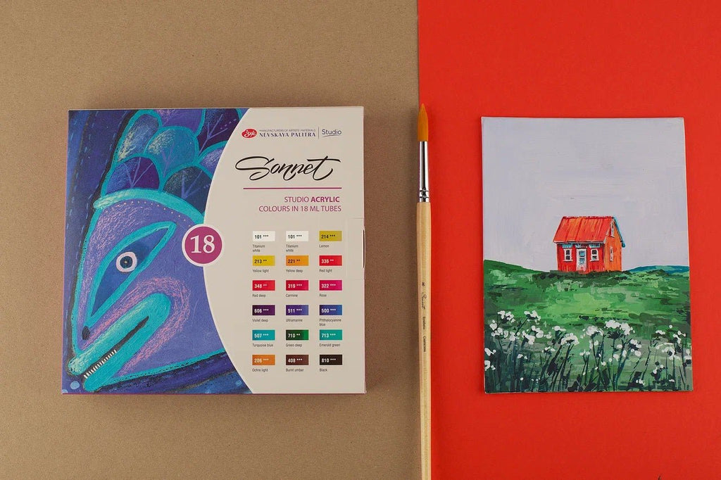 Acrylic paint set : 24 colors // 18 ml tubes // by Sonnet - Artish