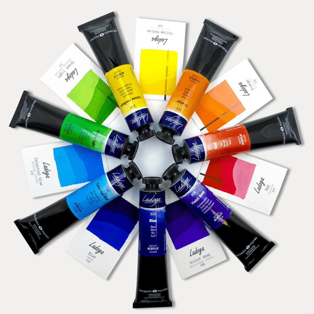 Acrylic paints // Color variety in 46 ml tubes // by Ladoga - Artish