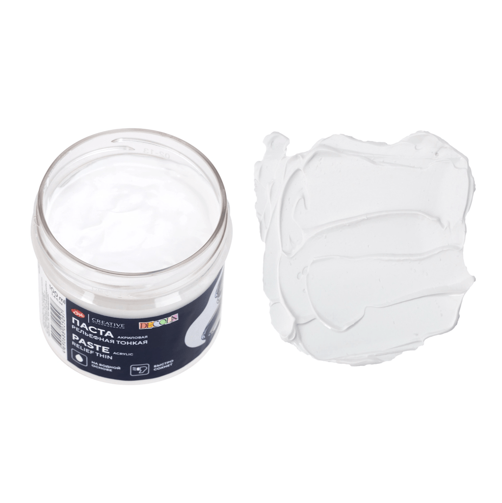 Acrylic texture paste // Thin Relief, 100 ml // by Decola - Artish