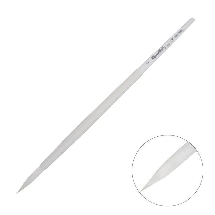 Aqua brush // Synthetic, Round, White handle // by Roubloff - Artish