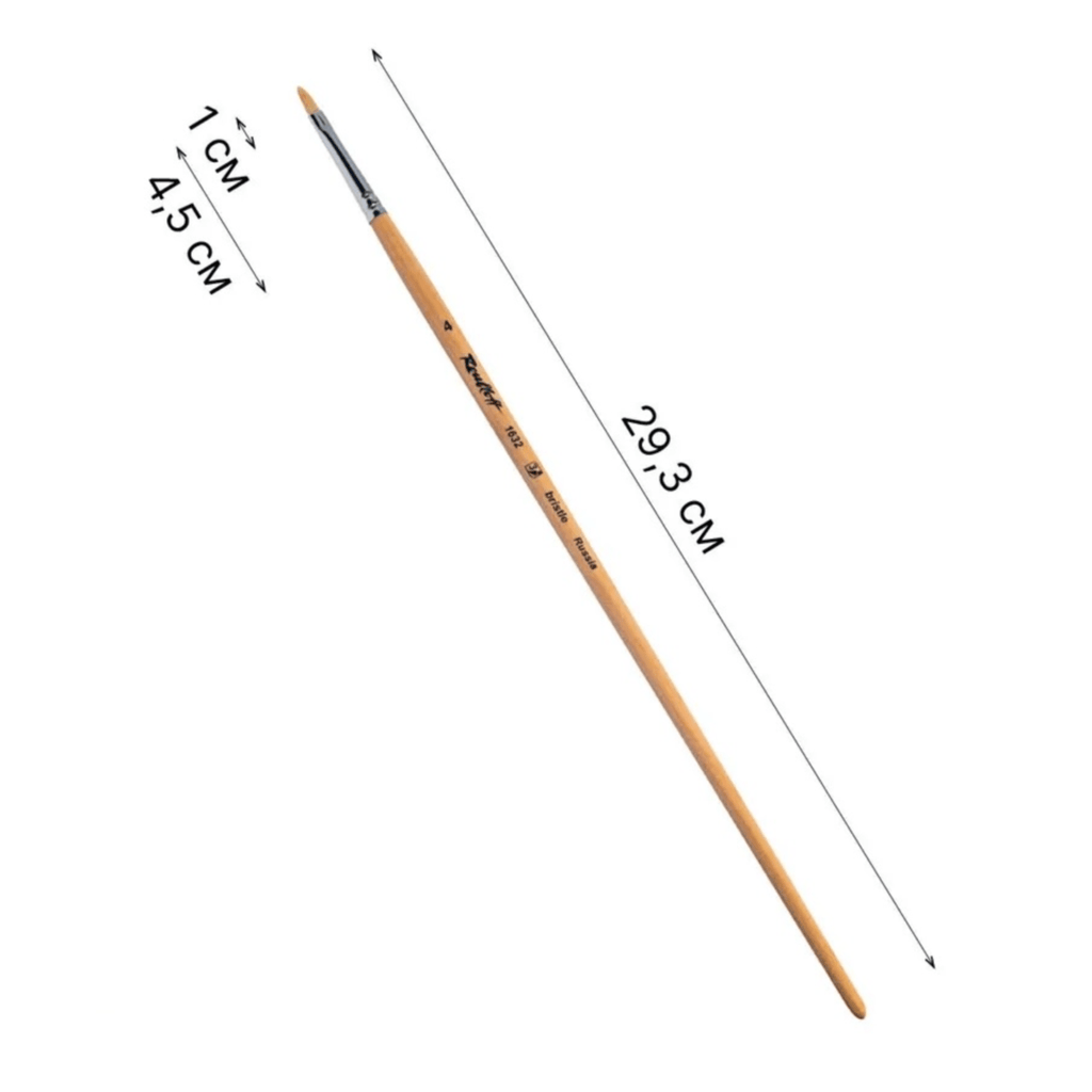 Bristle Brushes // Oval, long handle // Size variety // by Roubloff - Artish