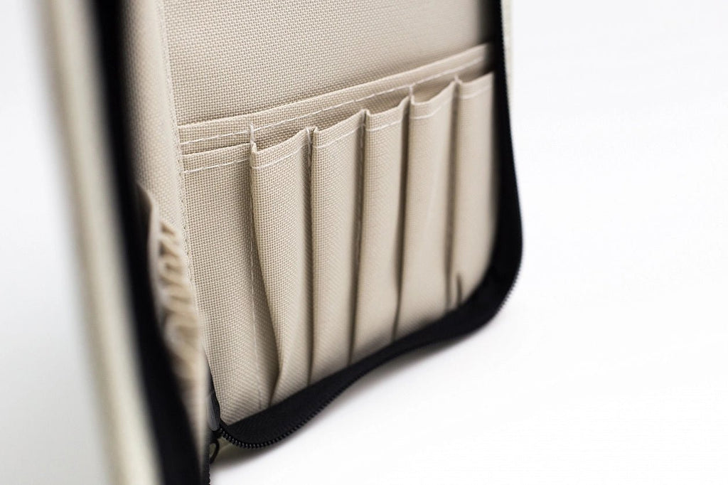 Brush case // Beige fabric, 16 x 25 cm (EMPTY case) // by Malevich - Artish