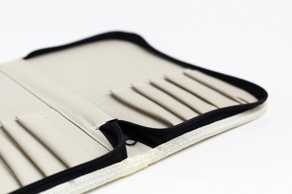 Brush case // Beige fabric, 16 x 25 cm (EMPTY case) // by Malevich - Artish