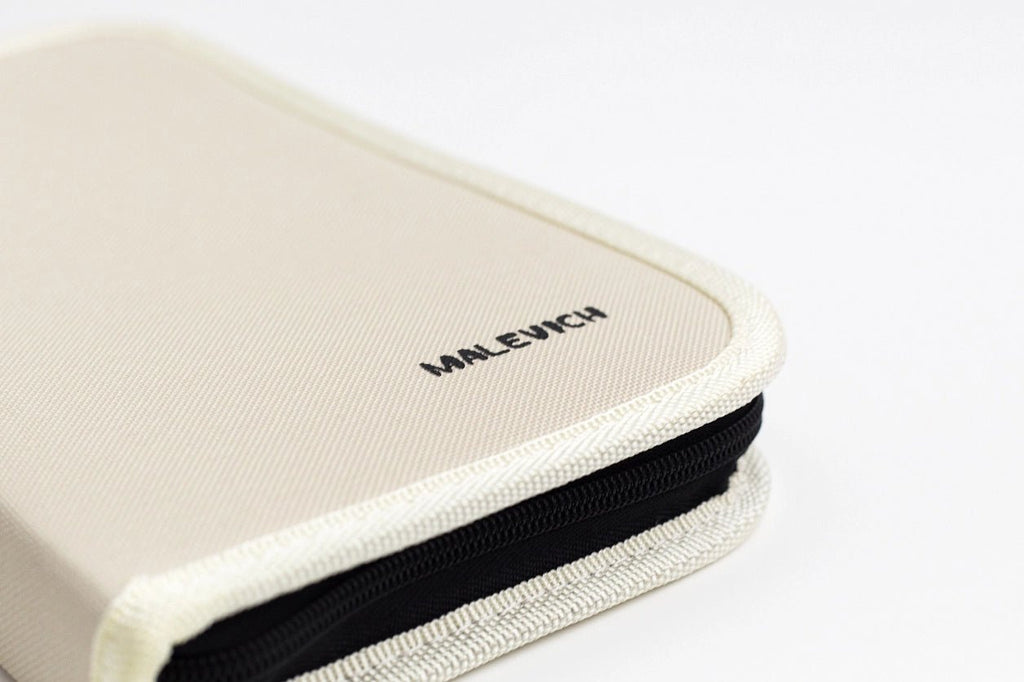 Brush case // Beige fabric, 16 x 25 cm (EMPTY case) // by Malevich - Artish