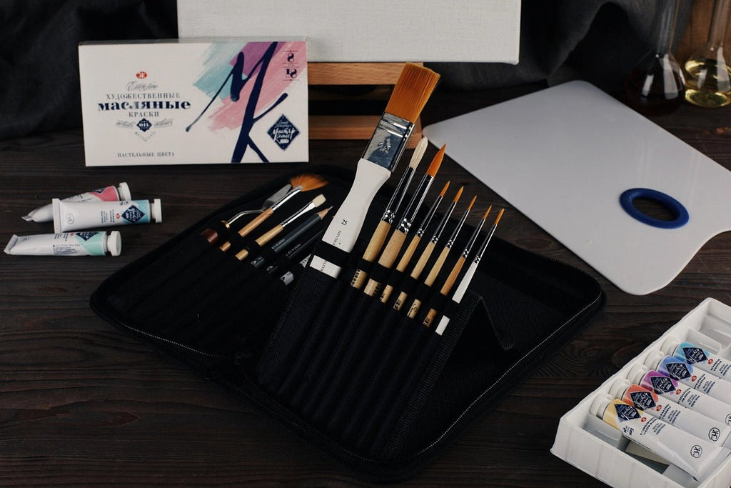 Brush case // Black fabric, 27 x 14 cm (EMPTY case) // by Sonnet - Artish