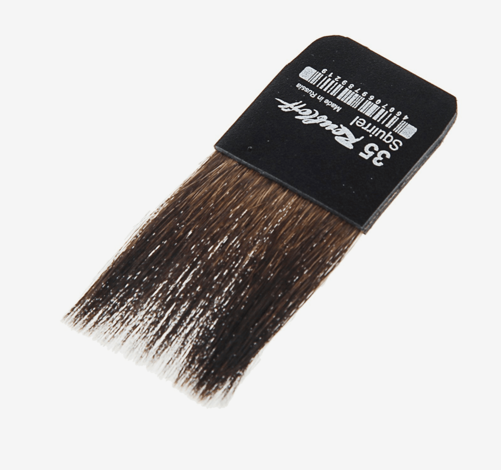 Brush for gilding // Squirrel with leather handle, #35 // by Roubloff - Artish