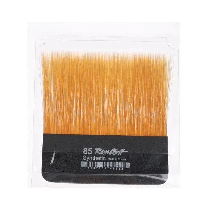 Brush for gilding // Yellow synthetic, leather handle // by Roubloff - Artish