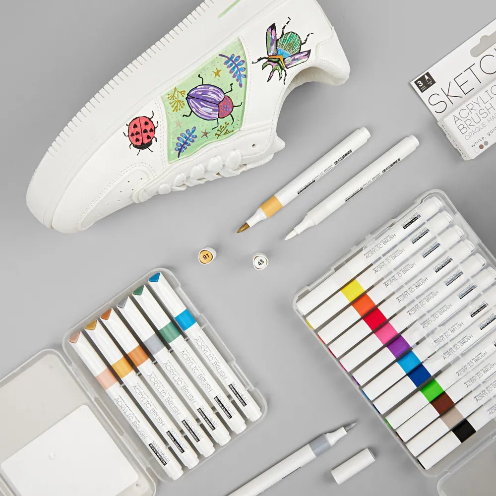 Brush markers // "Metallic", set of 6 colours, Water based // by Sketch&Art - Artish