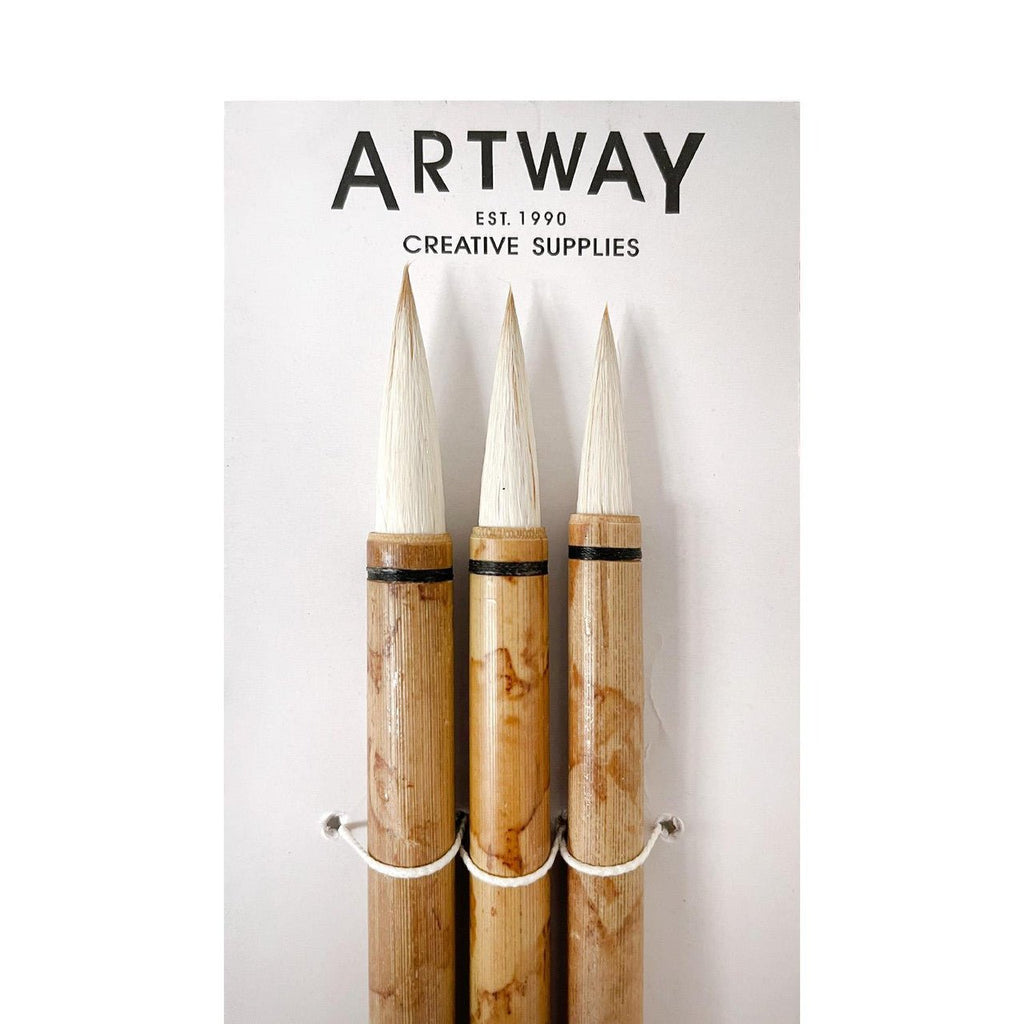 Brush set for Calligraphy // 3 brushes: Small, Medium & Large // by Artway - Artish
