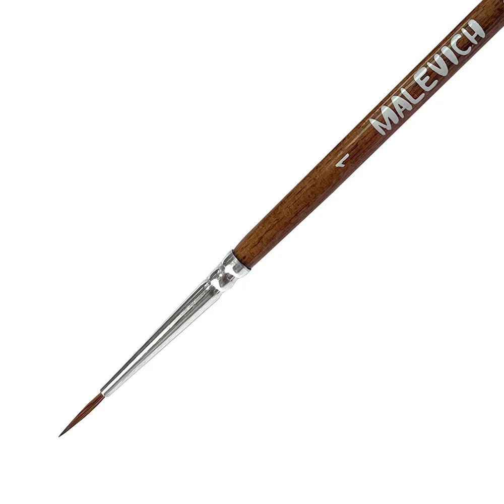 Brushes "Nature" // Mixed kolinsky and synthetic, round // Size variety // by Malevich - Artish