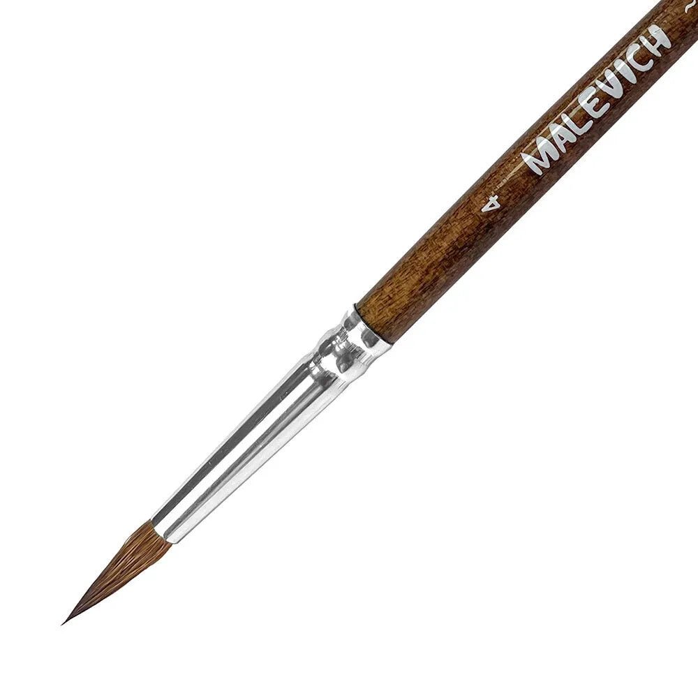 Brushes "Nature" // Mixed kolinsky and synthetic, round // Size variety // by Malevich - Artish