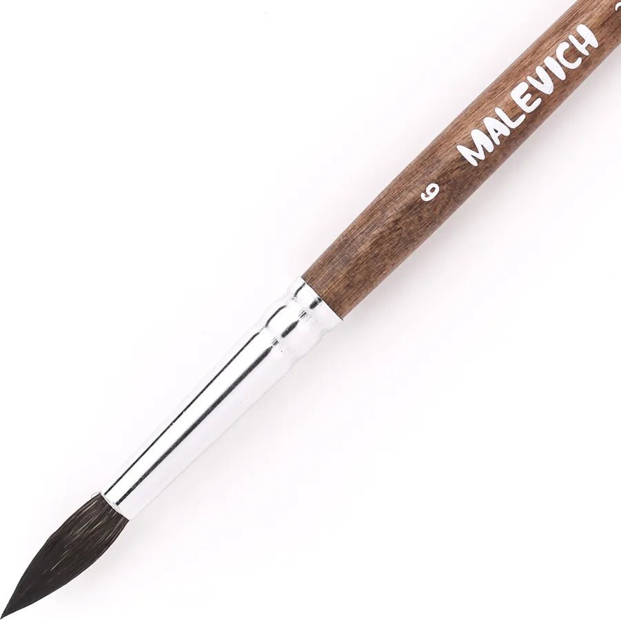 Brushes "Nature" // Mixed squirrel and synthetic, round // Size variety // by Malevich - Artish