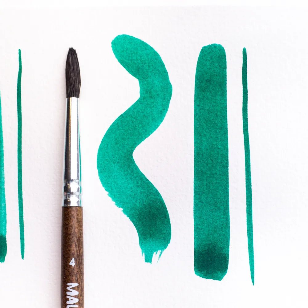 Brushes "Nature" // Mixed squirrel and synthetic, round // Size variety // by Malevich - Artish