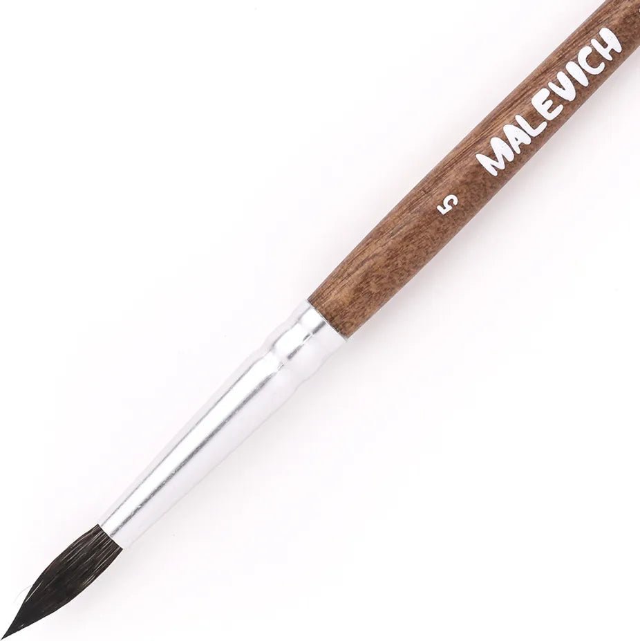 Brushes "Nature" // Mixed squirrel and synthetic, round // Size variety // by Malevich - Artish