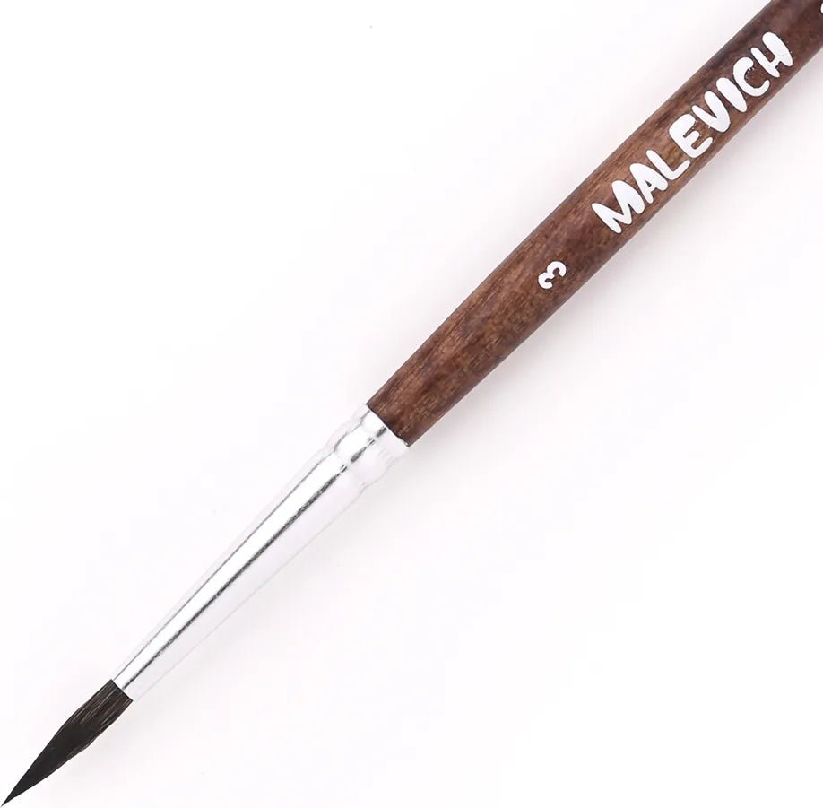 Brushes "Nature" // Mixed squirrel and synthetic, round // Size variety // by Malevich - Artish