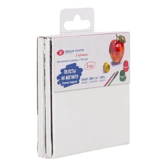 Canvas magnet set of 5 pcs // Square, 10x10 cm // by Nevskaya Palitra - Artish