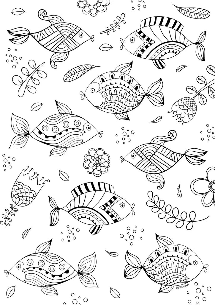 Coloring Book // Flora, A4, 20 sheets // by Sonnet - Artish