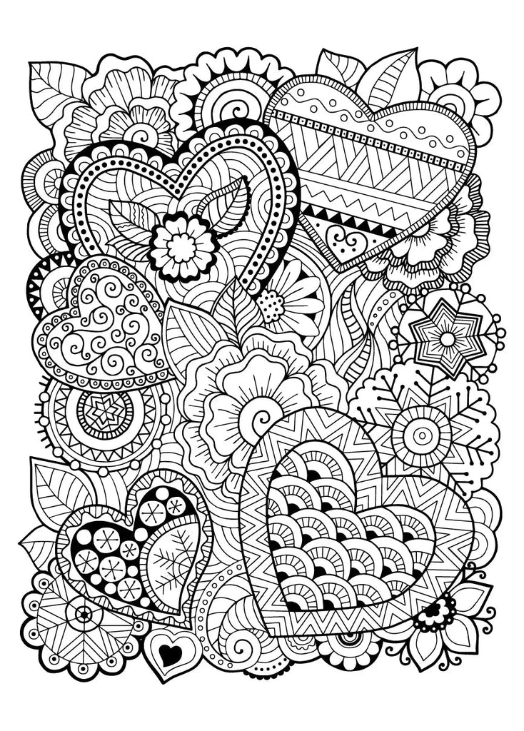 Coloring Book // Floral Mood, A4, 20 sheets // by Sonnet - Artish