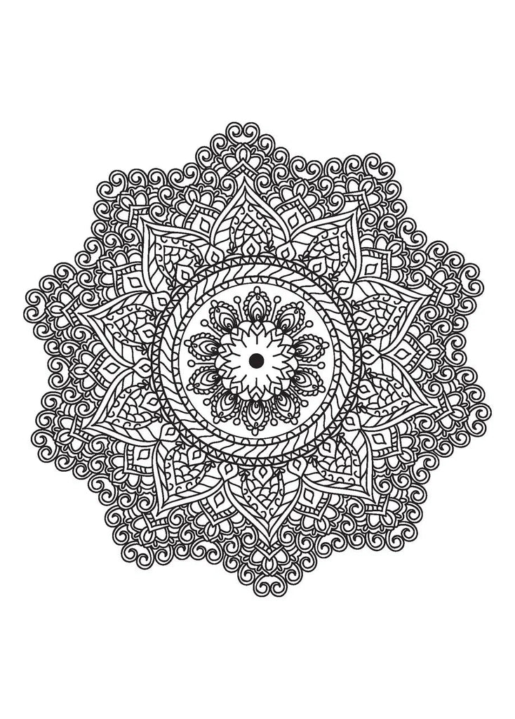 Coloring Book // Mandala, A4, 20 sheets // by Sonnet - Artish