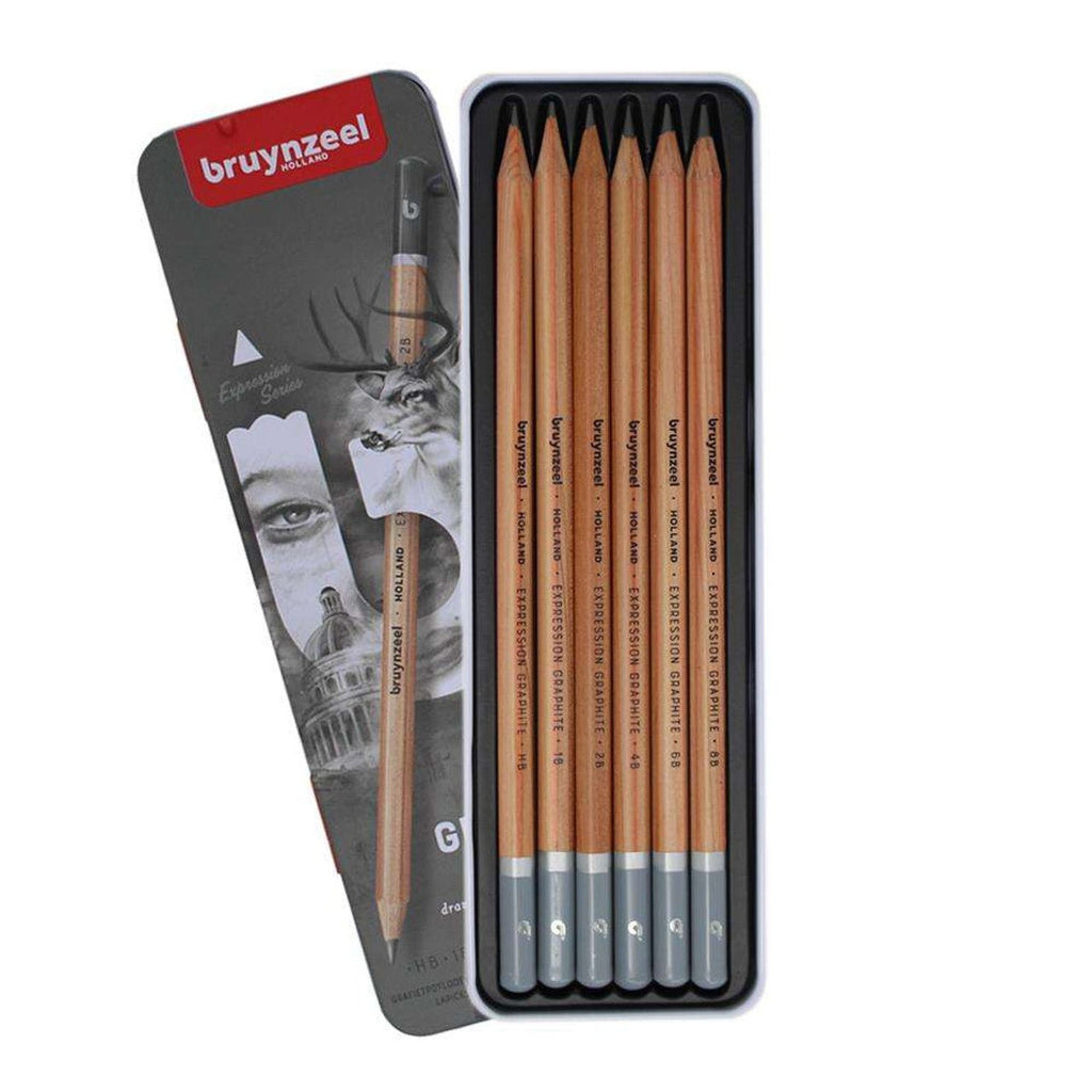 Expression Graphite Drawing Pencil Set // Set of 6 // by Bruynzeel - Artish