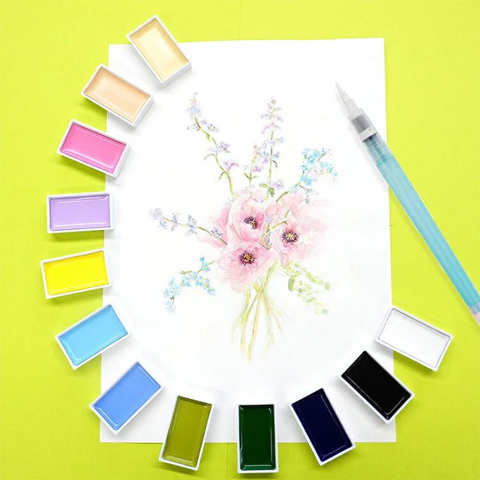 GANSAI TAMBI Watercolor set // 36 pans // by KURETAKE - Artish