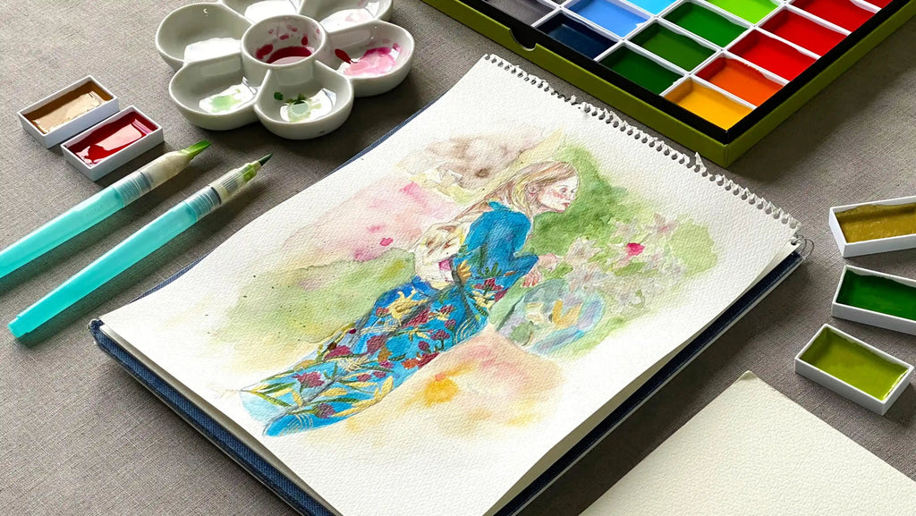 GANSAI TAMBI Watercolor set // 36 pans // by KURETAKE - Artish
