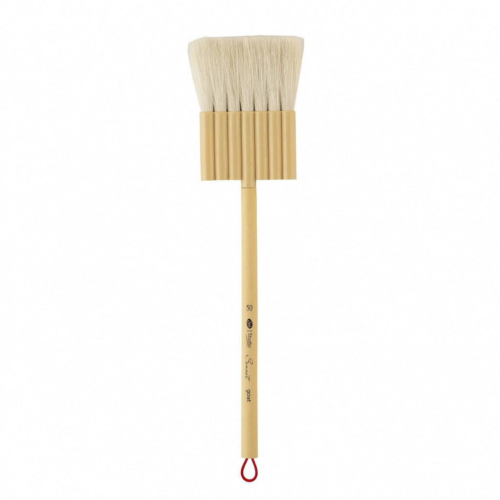 Goat brush // flat, bamboo handle // Size variety // by Sonnet - Artish