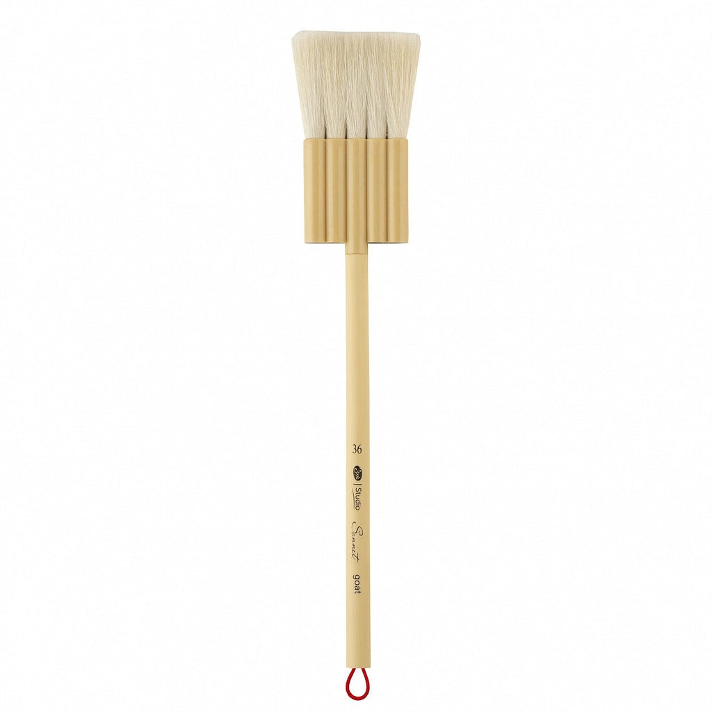 Goat brush // flat, bamboo handle // Size variety // by Sonnet - Artish