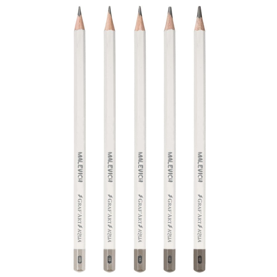 GrafArt // Water - Soluble Graphite Pencil Set // 5 pcs in metal box // by Malevich - Artish