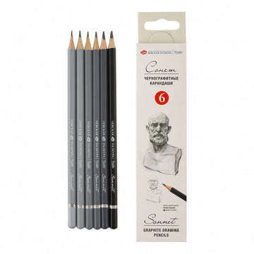 Graphite drawing pencil set // 6 pcs, HB - 8B // by Sonnet - Artish