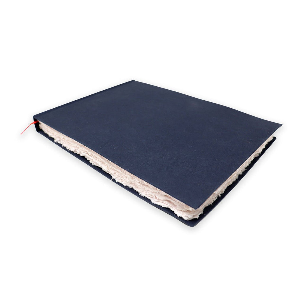 INDIGO Handmade Sketchbook // 100% Cotton Rag Paper, 250 gsm, A4, Landscape // by Artway - Artish