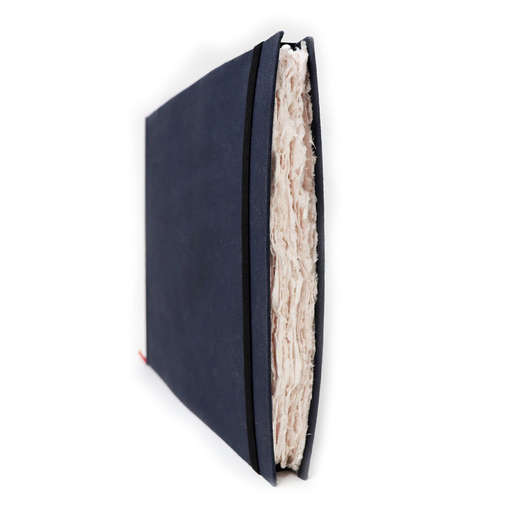 INDIGO Handmade Sketchbook // 100% Cotton Rag Paper, 250 gsm, A4, Landscape // by Artway - Artish