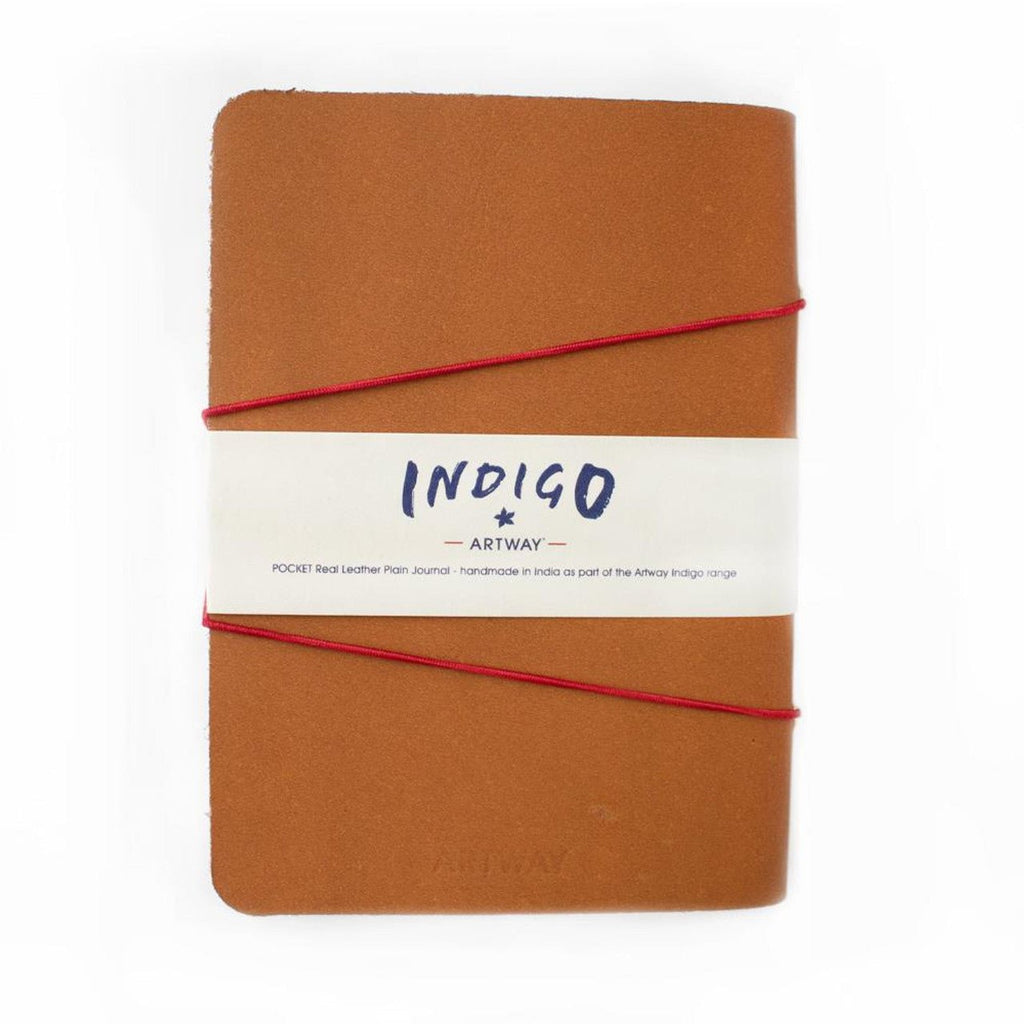 INDIGO Pocket Leather Travel Journal // 150 gsm, A6, Soft Leather - Bound // by Artway - Artish