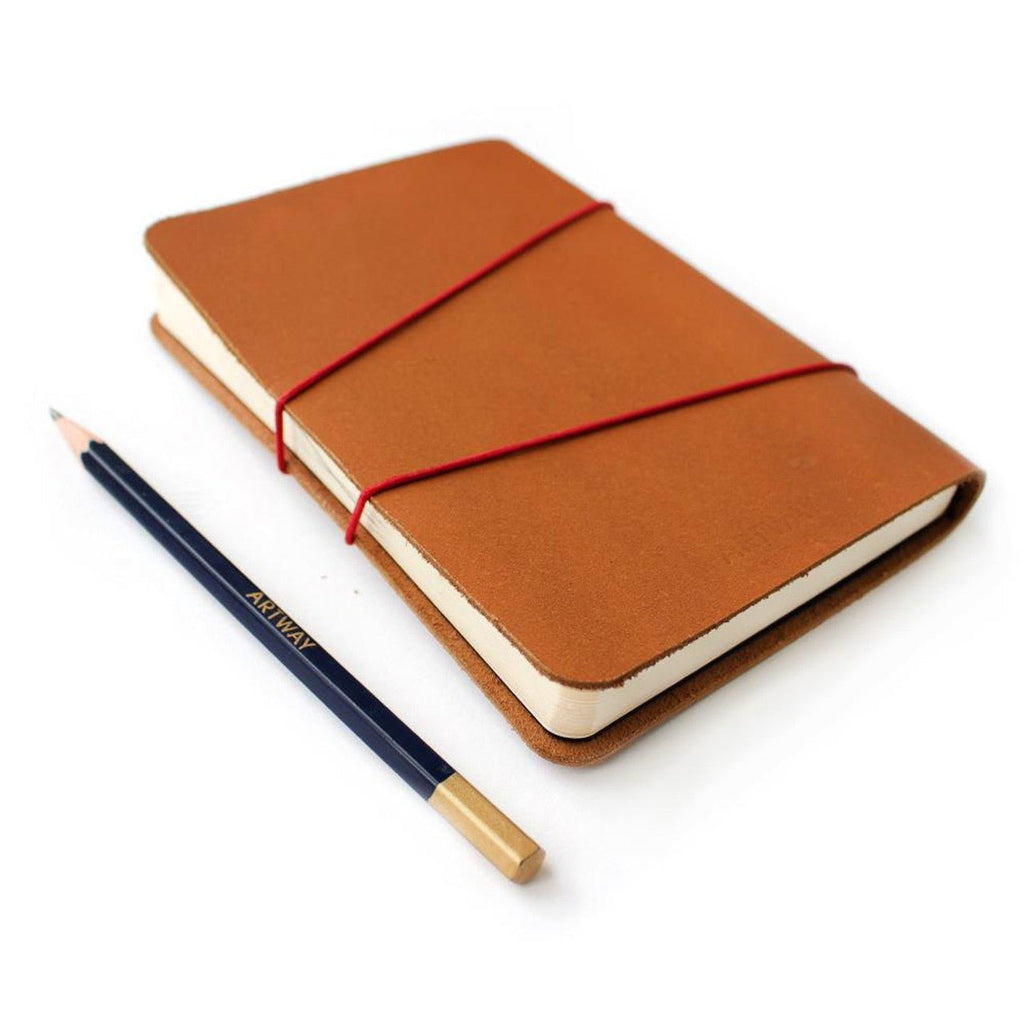 INDIGO Pocket Leather Travel Journal // 150 gsm, A6, Soft Leather - Bound // by Artway - Artish