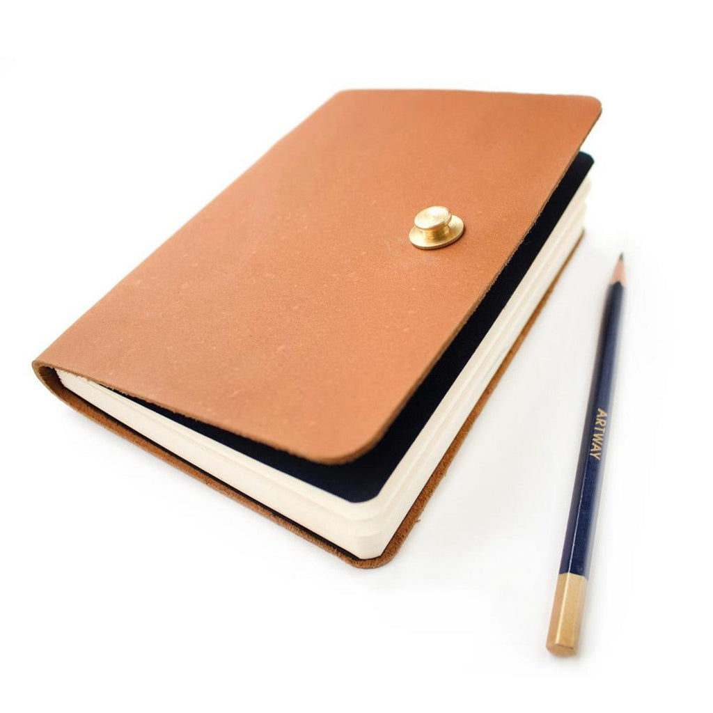 INDIGO Pocket Leather Travel Journal // 150 gsm, A6, Soft Leather - Bound // by Artway - Artish