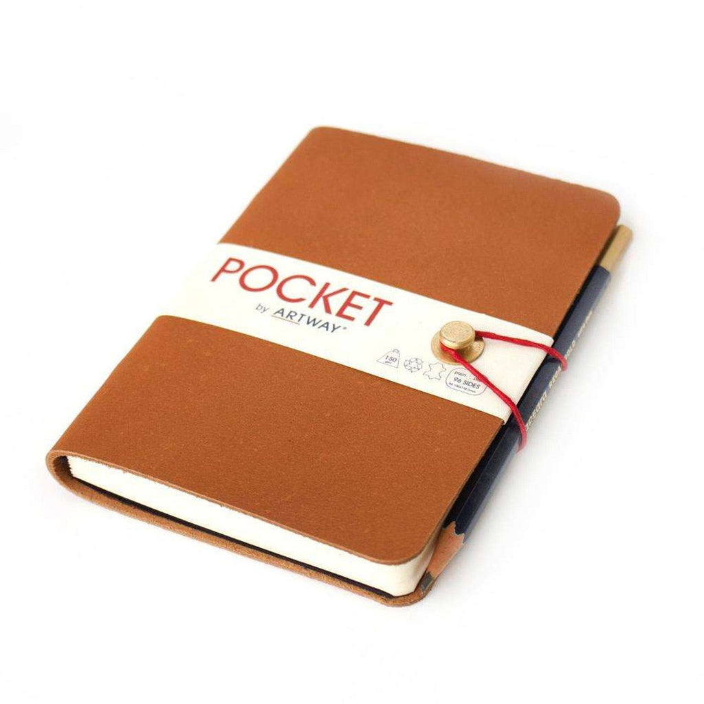 INDIGO Pocket Leather Travel Journal // 150 gsm, A6, Soft Leather - Bound // by Artway - Artish