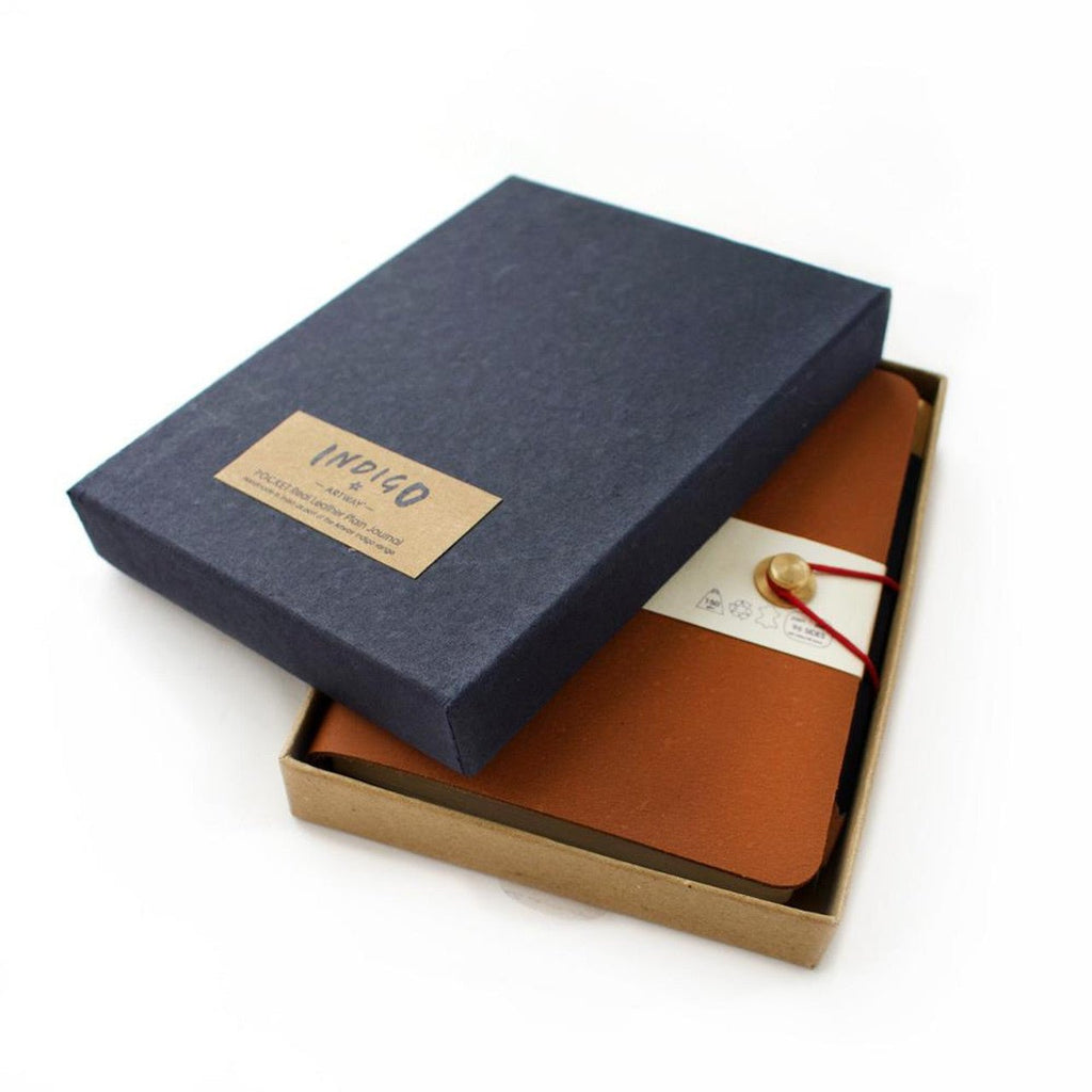 INDIGO Pocket Leather Travel Journal // 150 gsm, A6, Soft Leather - Bound // by Artway - Artish