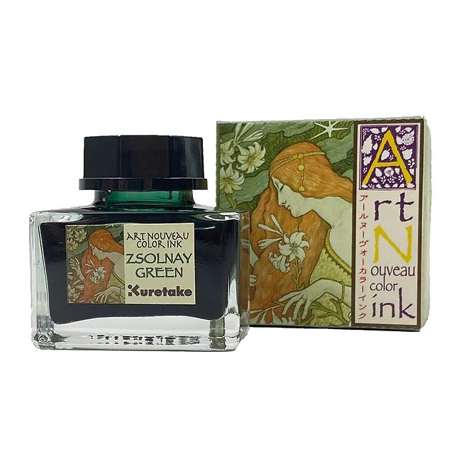 Ink-Cafe: Art Nouveau Color Ink // ZSOLNAY GREEN, 20 ml // by Kuretake - Artish