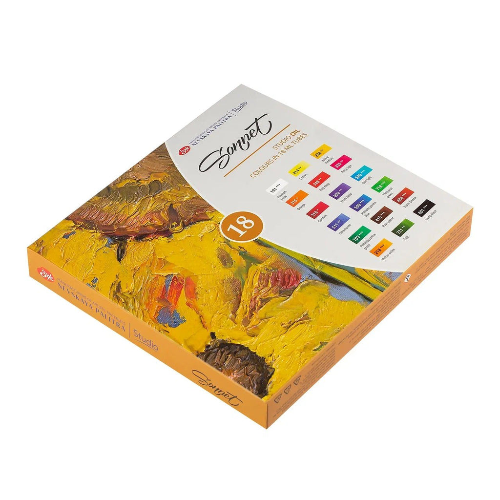 Oil paint set // 18 colors in 18 ml tubes // by Sonnet - Artish