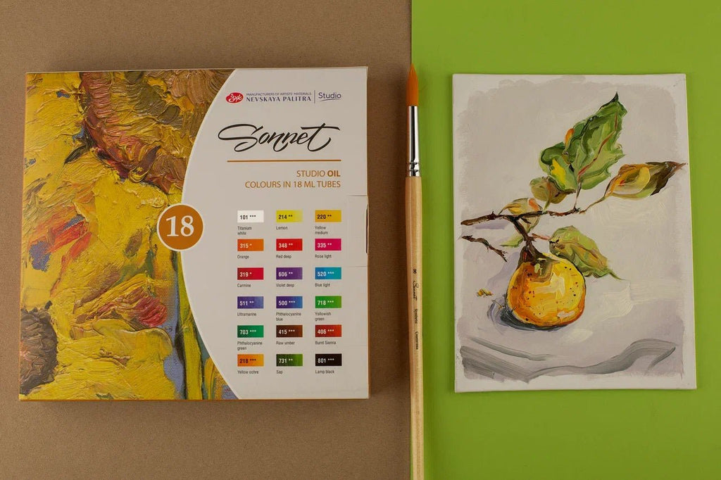 Oil paint set // 18 colors in 18 ml tubes // by Sonnet - Artish