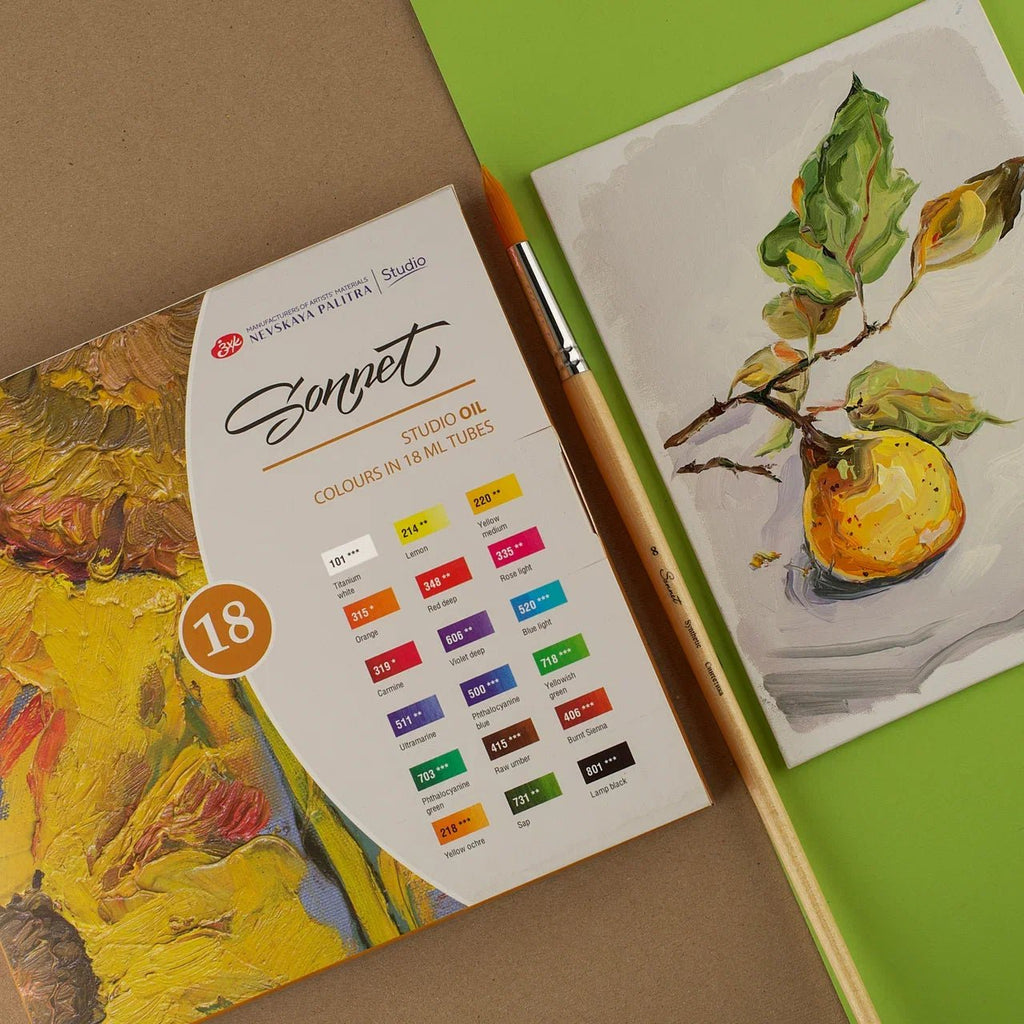 Oil paint set // 18 colors in 18 ml tubes // by Sonnet - Artish