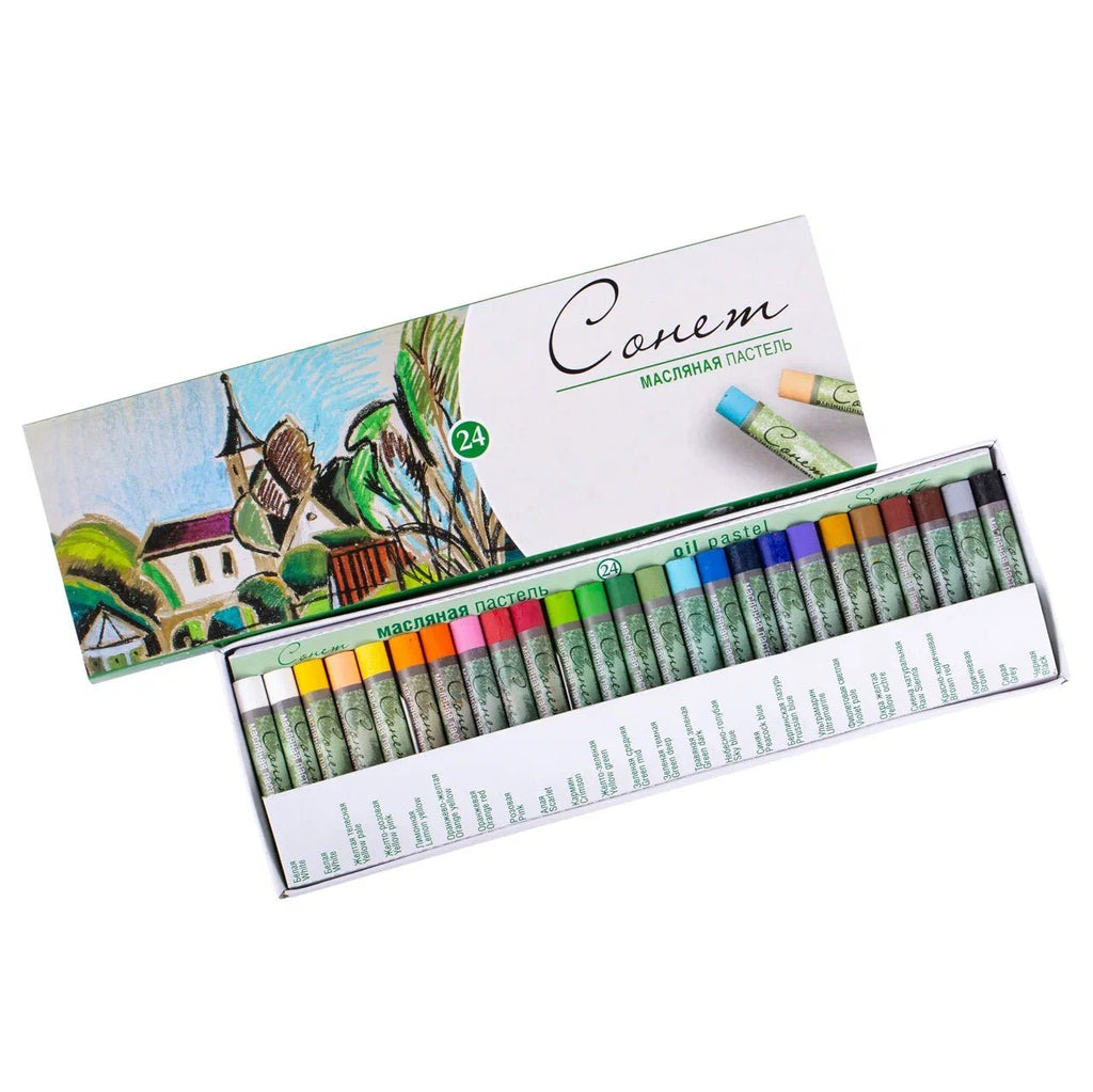 Oil pastel set // 24 colours // by Sonnet - Artish