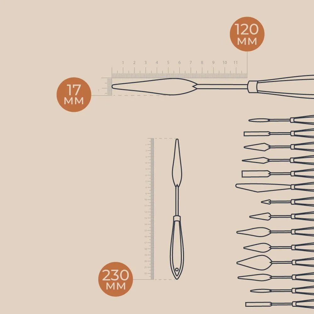 Palette knives 1-6 // by Malevich - Artish