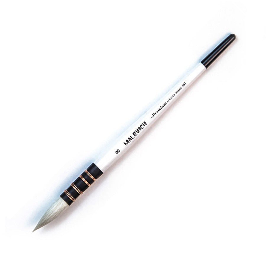 Premium brushes // Mixed goat and synthetic, round // Size variety // by Malevich - Artish