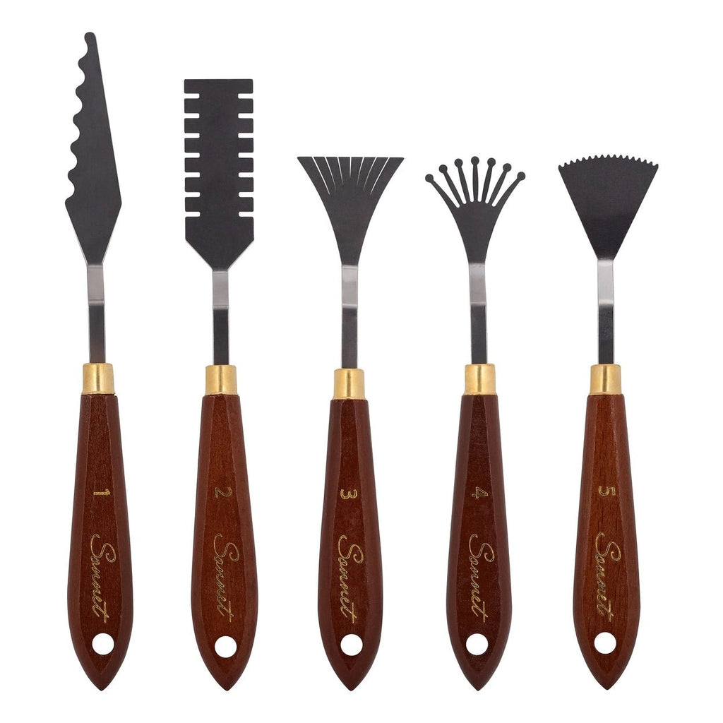 Set of Shaped palette knives // 5 pcs // by Sonnet - Artish