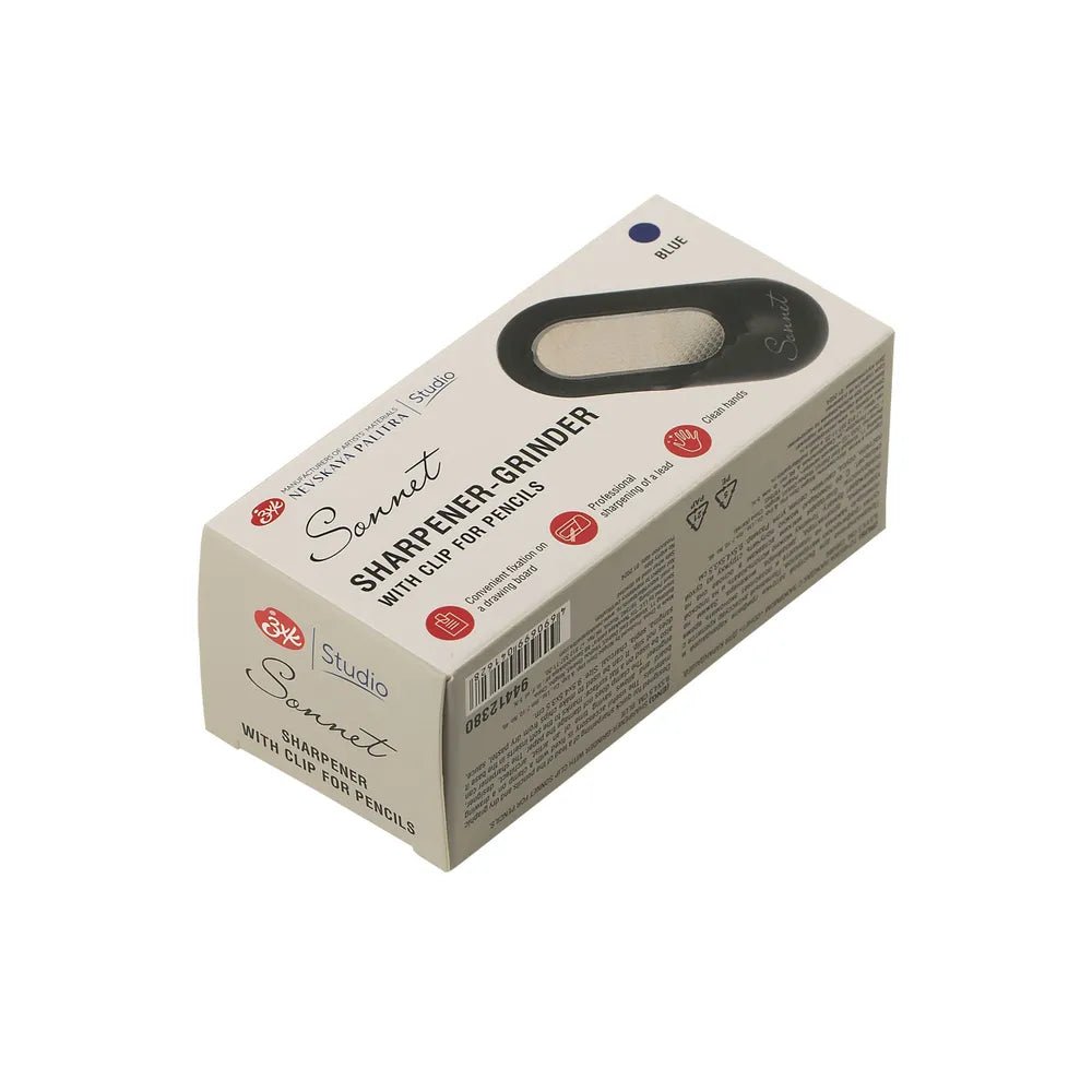 Sharpener - grinder with clip for pencils // Blue // by Sonnet - Artish